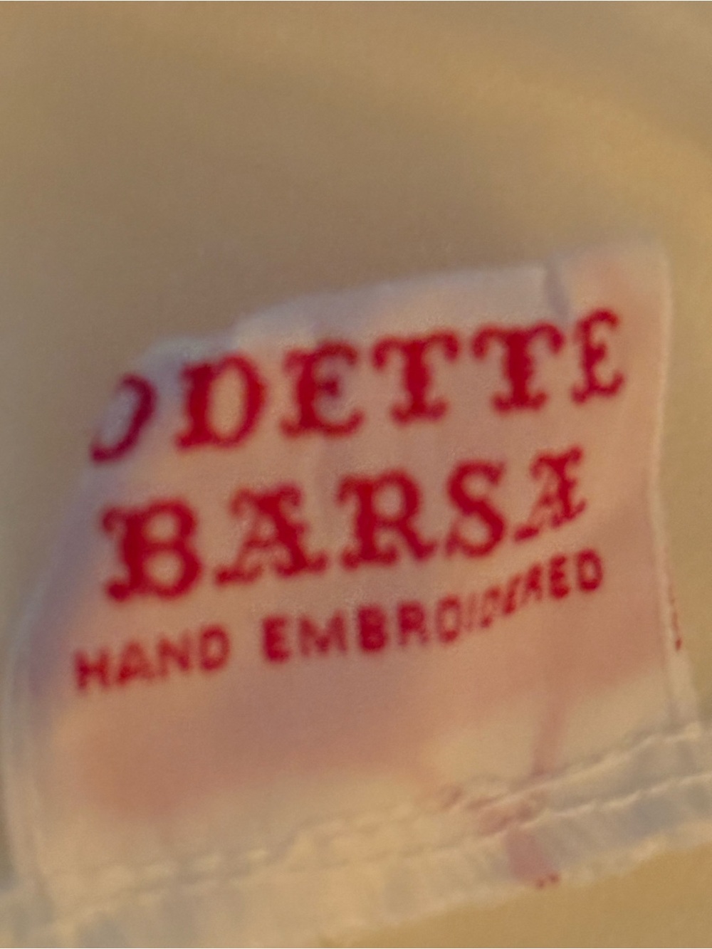Women Jeans - White with Red Embroidery